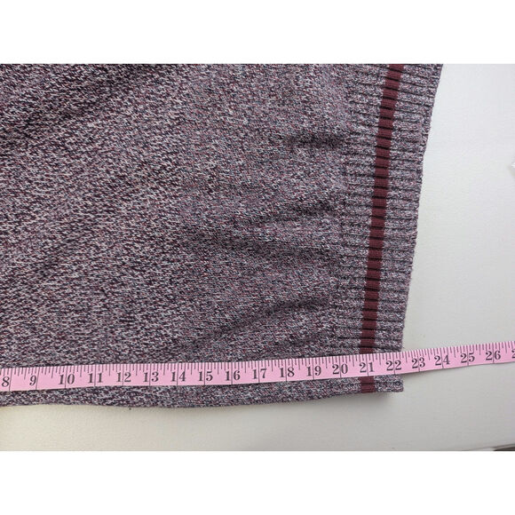 Faherty Pullover Sweater Womens Medium Burgundy Heather Crew Neck Soft Classic - Picture 5 of 5